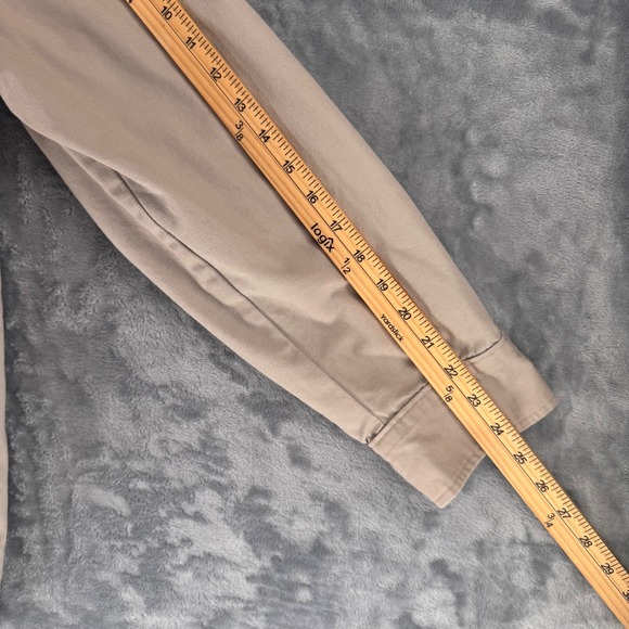 Woolrich Men's Plaid Lined Long Sleeve Button Up Shirt Tan Blue Size XL - Picture 6 of 8